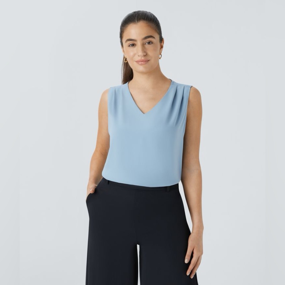 HALARA V Neck Sleeveless Work Blouse, NWT - size XS